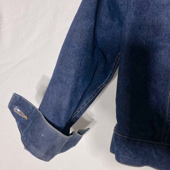 Vintage Reflect Jeans Oversized Dark Wash Button Up Denim Jean Jacket M - Picture 9 of 13
